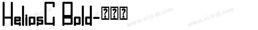 HeliosC Bold字体转换